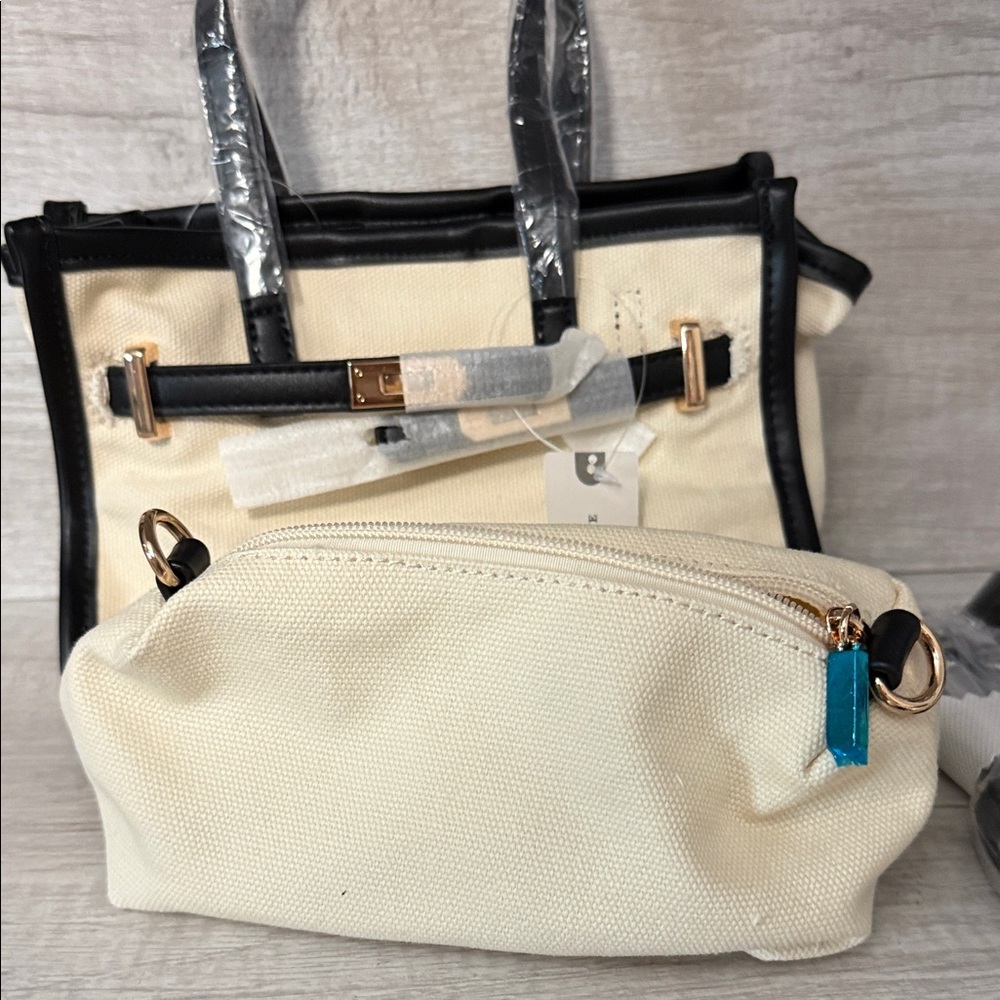 Anthropologie Black and Cream Crossbody Bag NWT - Picture 9 of 11